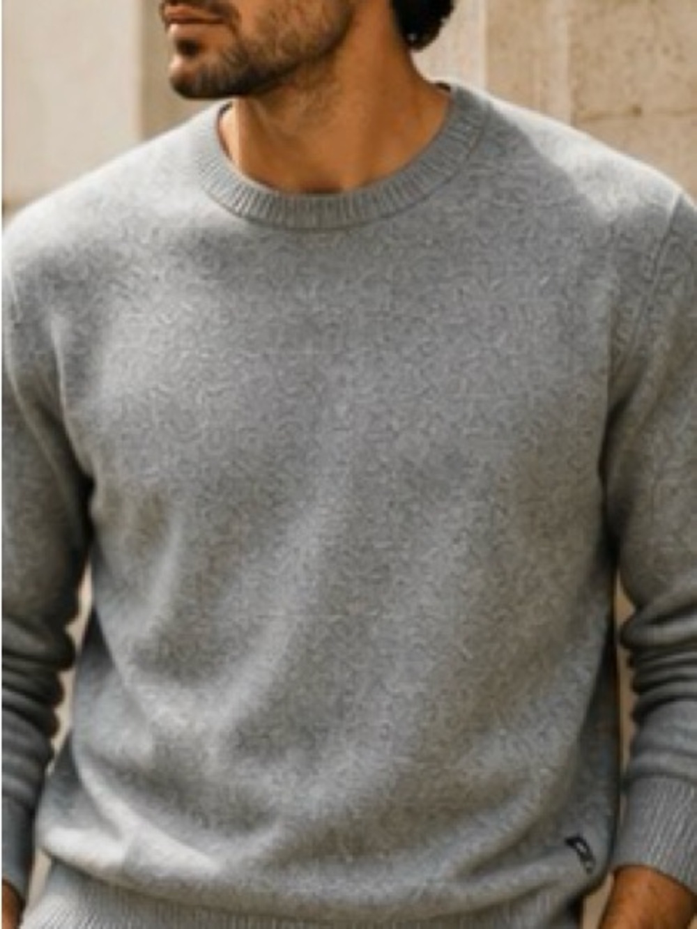BOSS Hugo Boss Extra Fine Lambswool Gray Crewneck Sweater XL Men’s Regular Fit